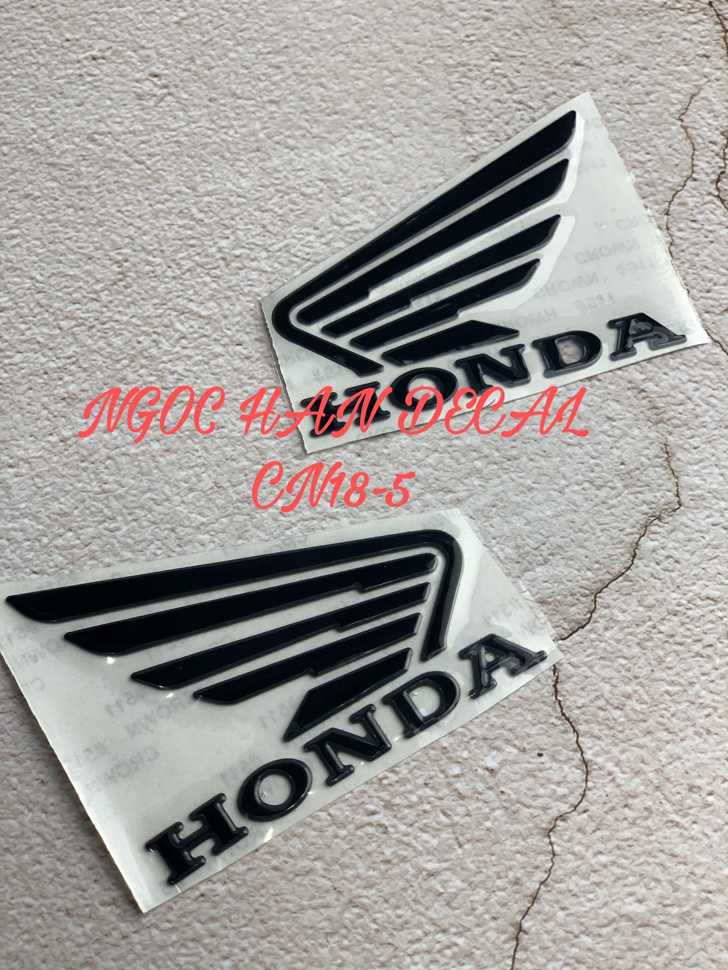 [HCM]Cặp cánh chim Honda crom màu đen -- NGỌC HÂN DECAL