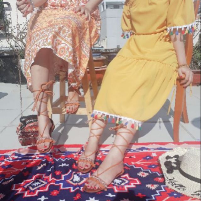 Giày Sandal Phong Cách Boho - tuamới