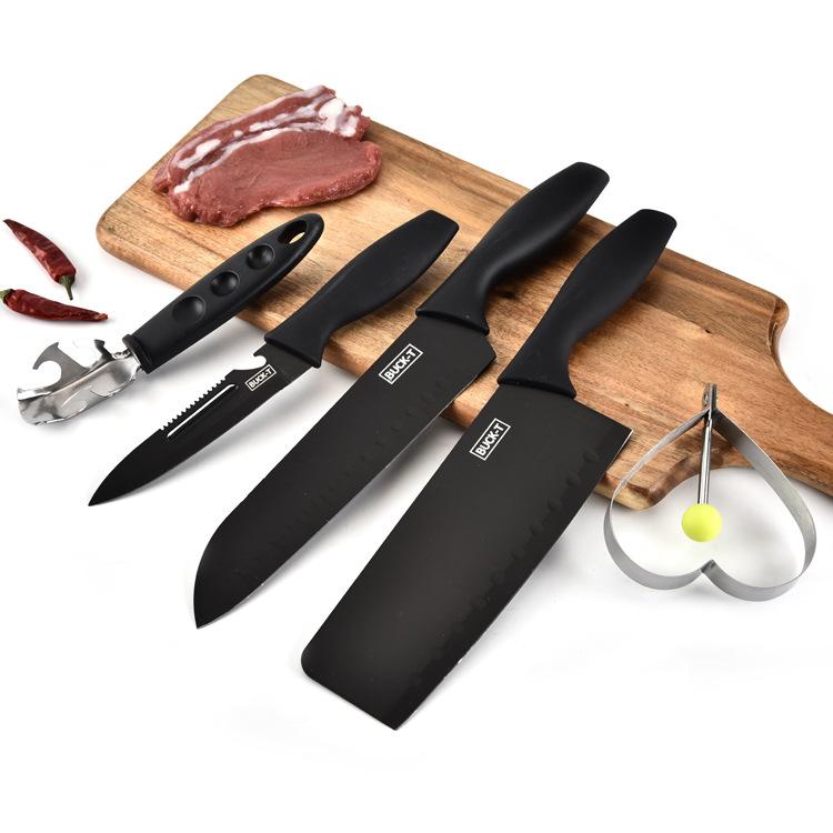 BỘ DAO 5 MÓN LÀM BẾP CAO CẤP BUCK BLACK