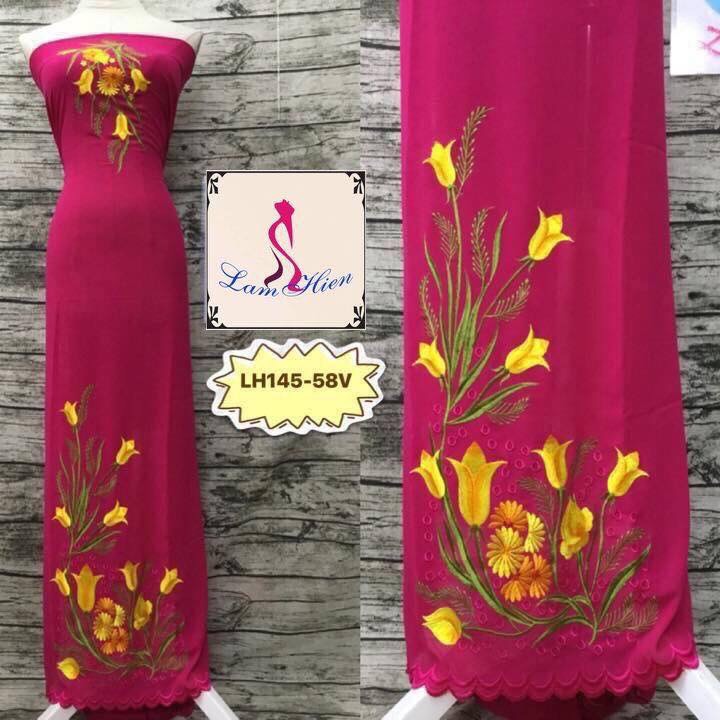 Vải áo dài thêu chân (230 sale còn 159k/áo, size to 169k/áo) LH145