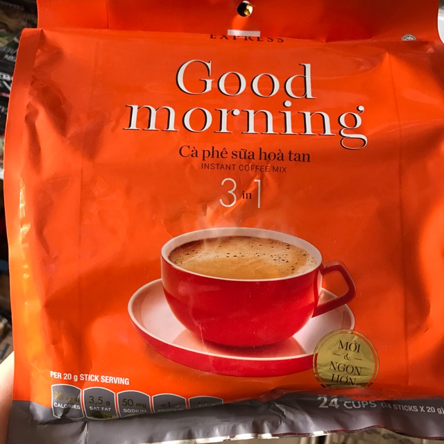 Combo 02 Cà phê sữa Good morning Trần Quang 480g (24 gói * 20g)