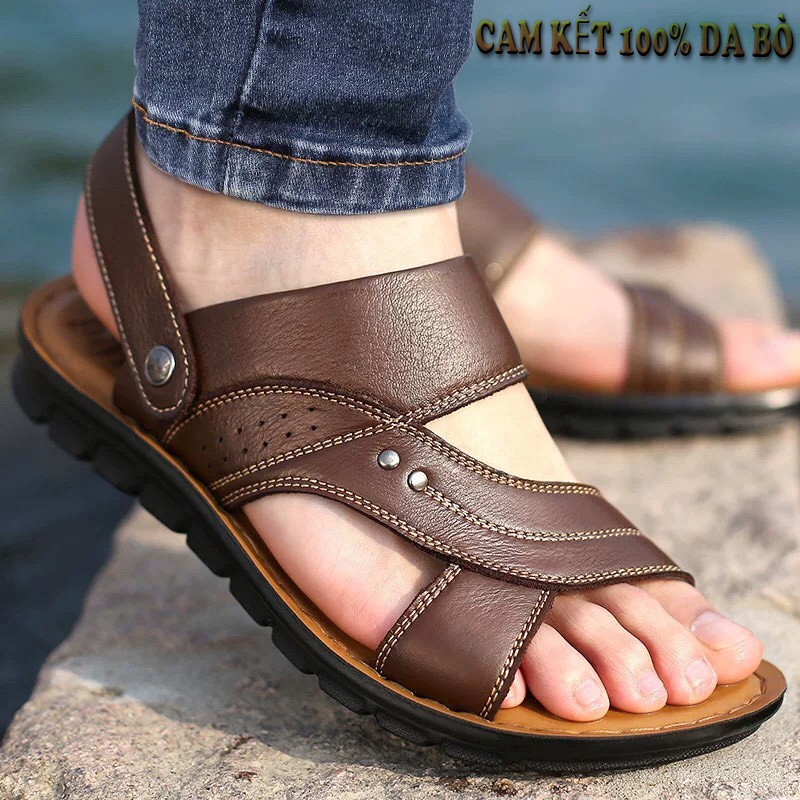 DÉP NAM DA BÒ CAO CẤP ĐẾ CAO SU KHÂU [DATA]