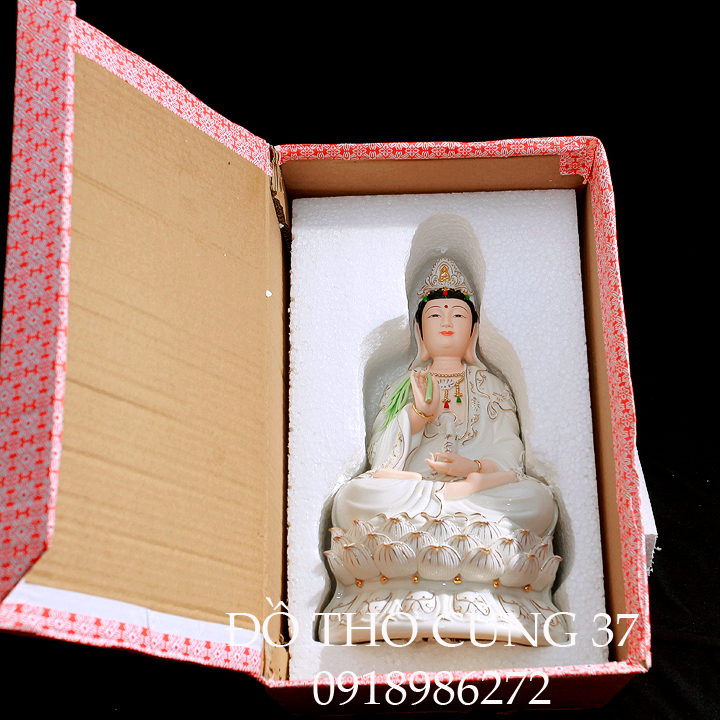 TƯỢNG  QUAN ÂM MEN SỨ CAO CẤP [ MÀU DA ]