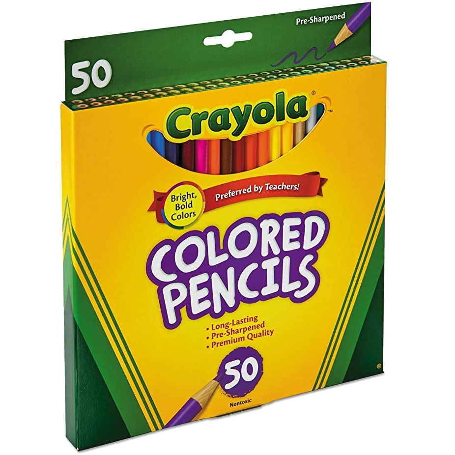 BÚT CHÌ 12/50 MÀU THÂN DÀI CRAYOLA