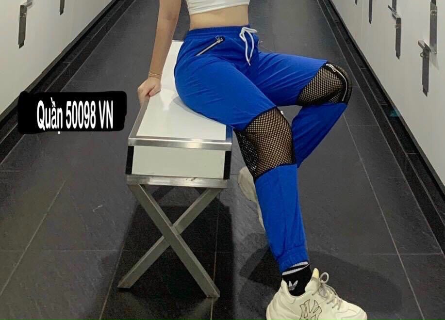 Quần tập jogger phối lưới