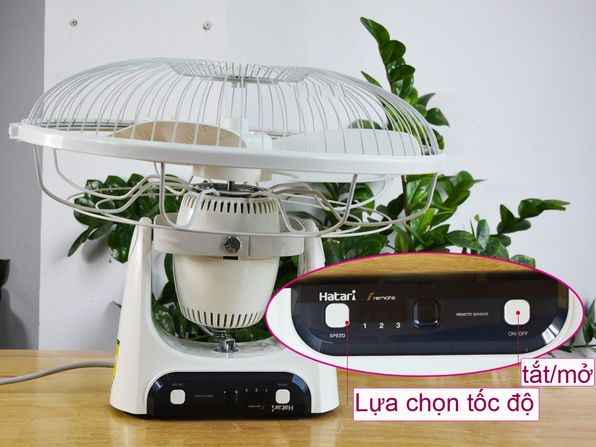 [HCM]Quạt đảo trần Thái Lan Hatari HT-C16R1 (có điều khiển)