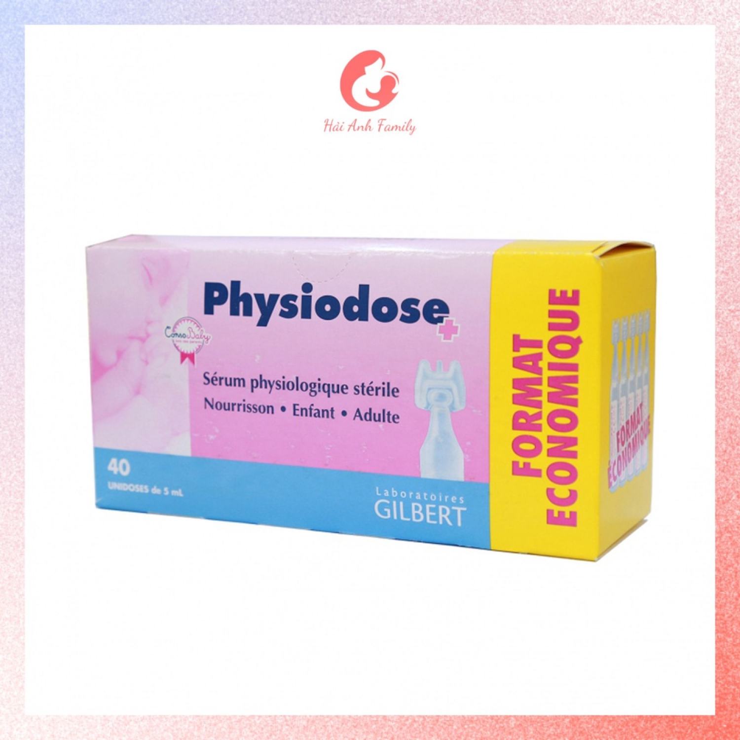 Nước muối sinh lý Physiodose (Pháp) cho trẻ sơ sinh