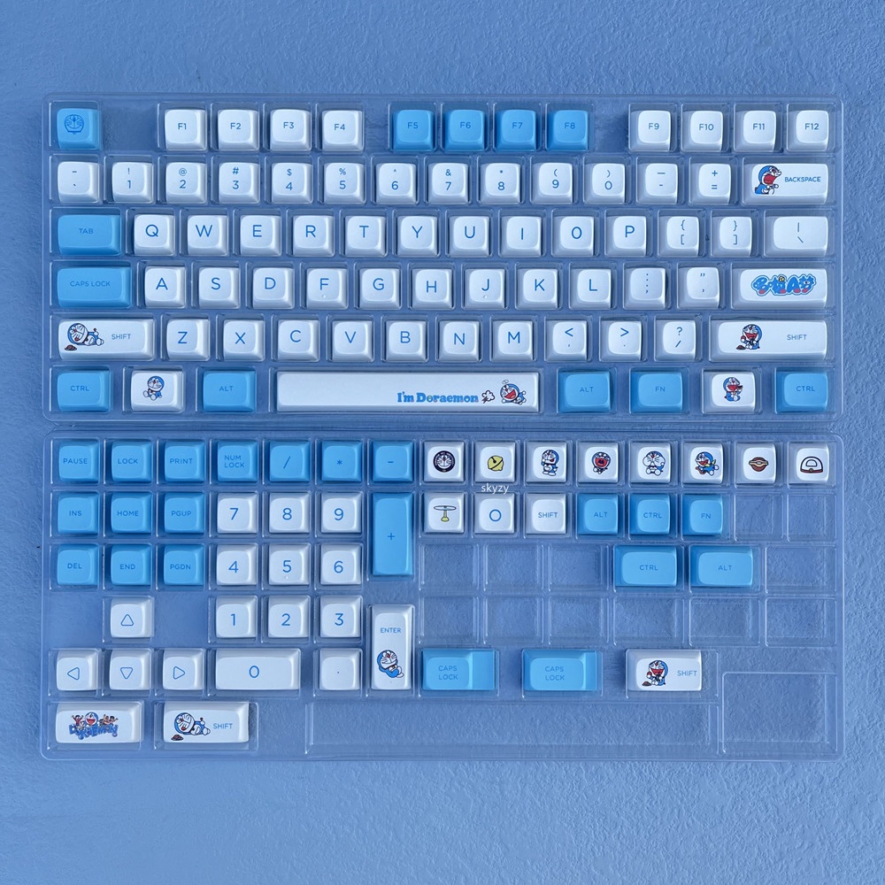 124 Keys Keycaps XDA Profile Cute Anime PBT DYE-SUB Mechanical Keyboard Keycap Set