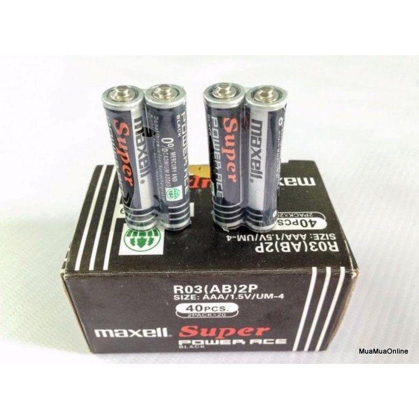 Hộp pin Maxell Super Ace AAA (3A) 1.5V (40 viên)