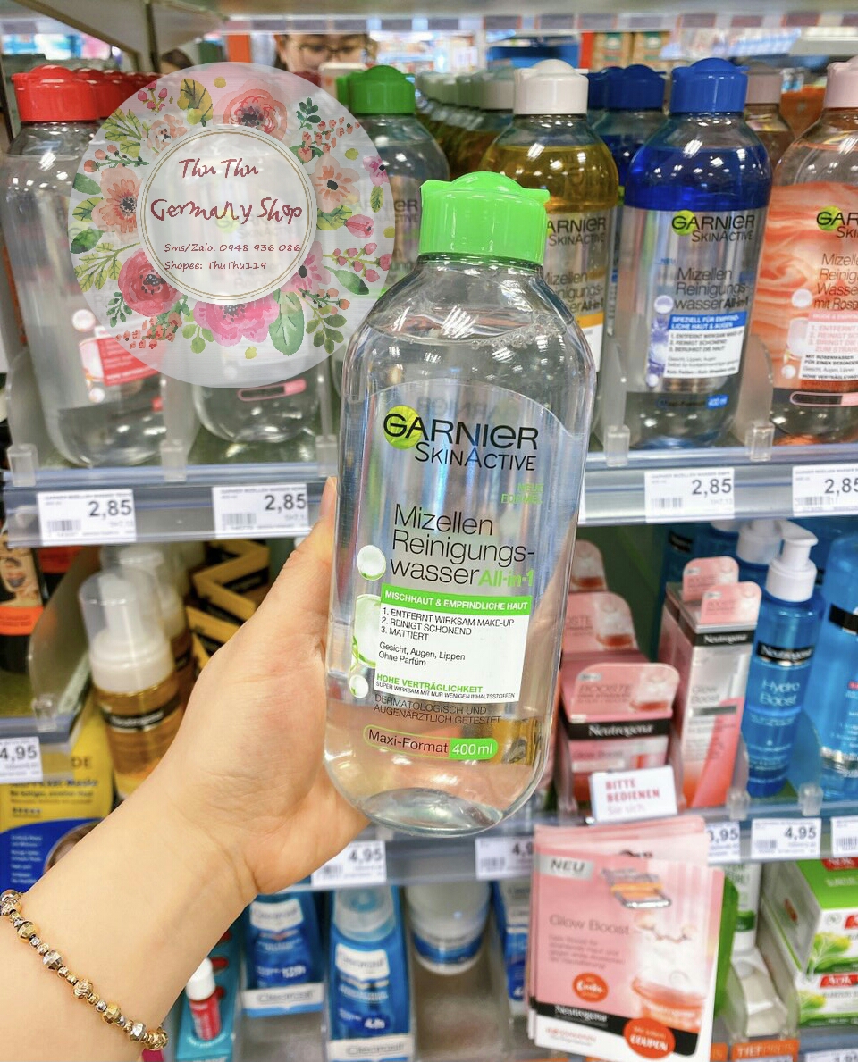 (Review) Nước tẩy trang Garnier 400ml Đức