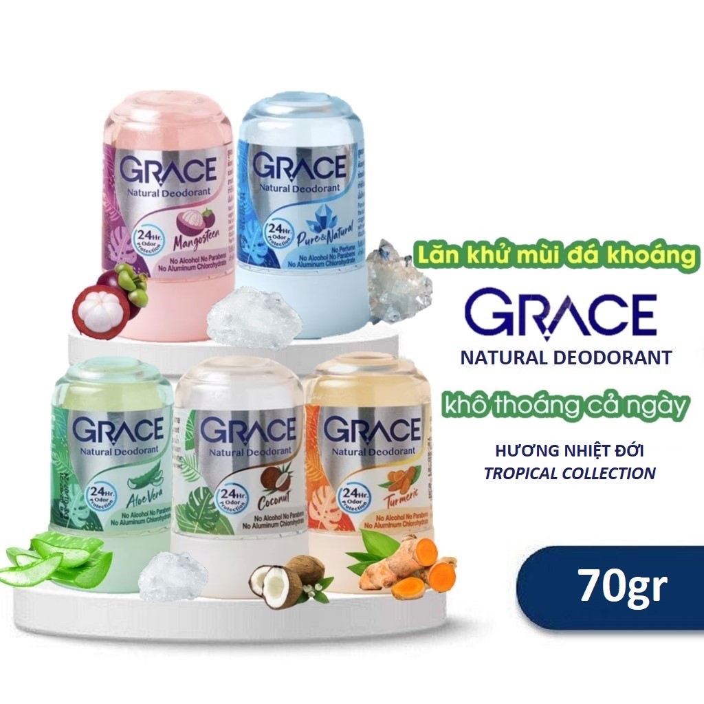 Grace Natural Crystal Deodorant Stick 70G