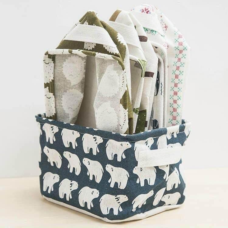 Giỏ vải đựng đồ mini đa năng gấp gọn