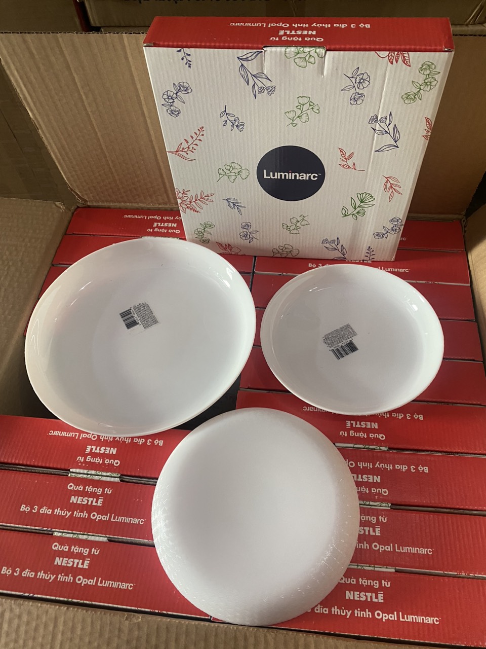 Bộ 3 Đĩa TT Luminarc Diwali Trắng