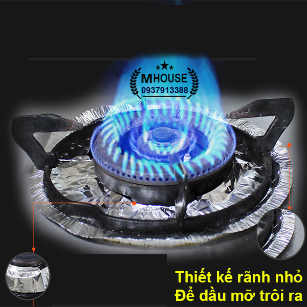 [HCM]Combo 10 Tấm Giấy Bạc Lót Bếp Ga Chắn Dầu Mỡ