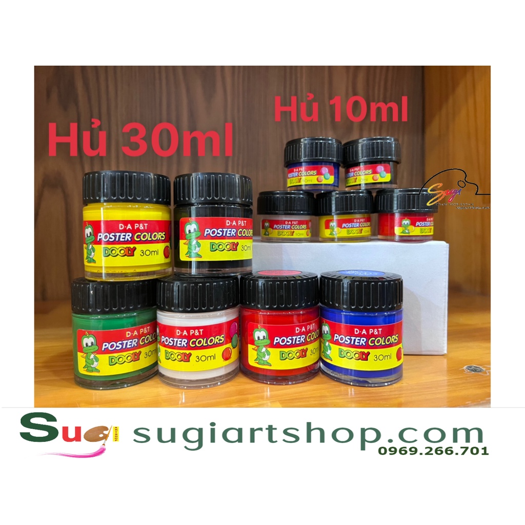 Màu Poster Dooly 12 màu (hủ 30ml), Màu nước Dooly