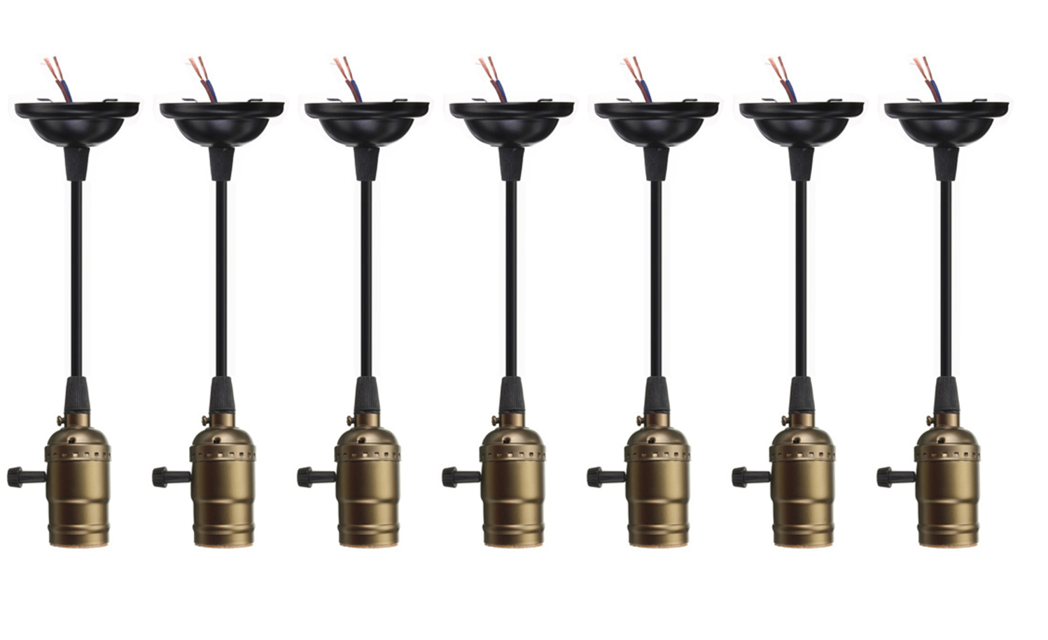 Bộ 7 Dây Đèn Thả Cổ Điển Vintage E27 220V công tắc đui đèn