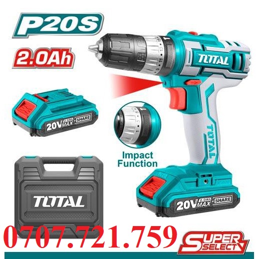 20v máy khoan búa dùng pin total tidli200215