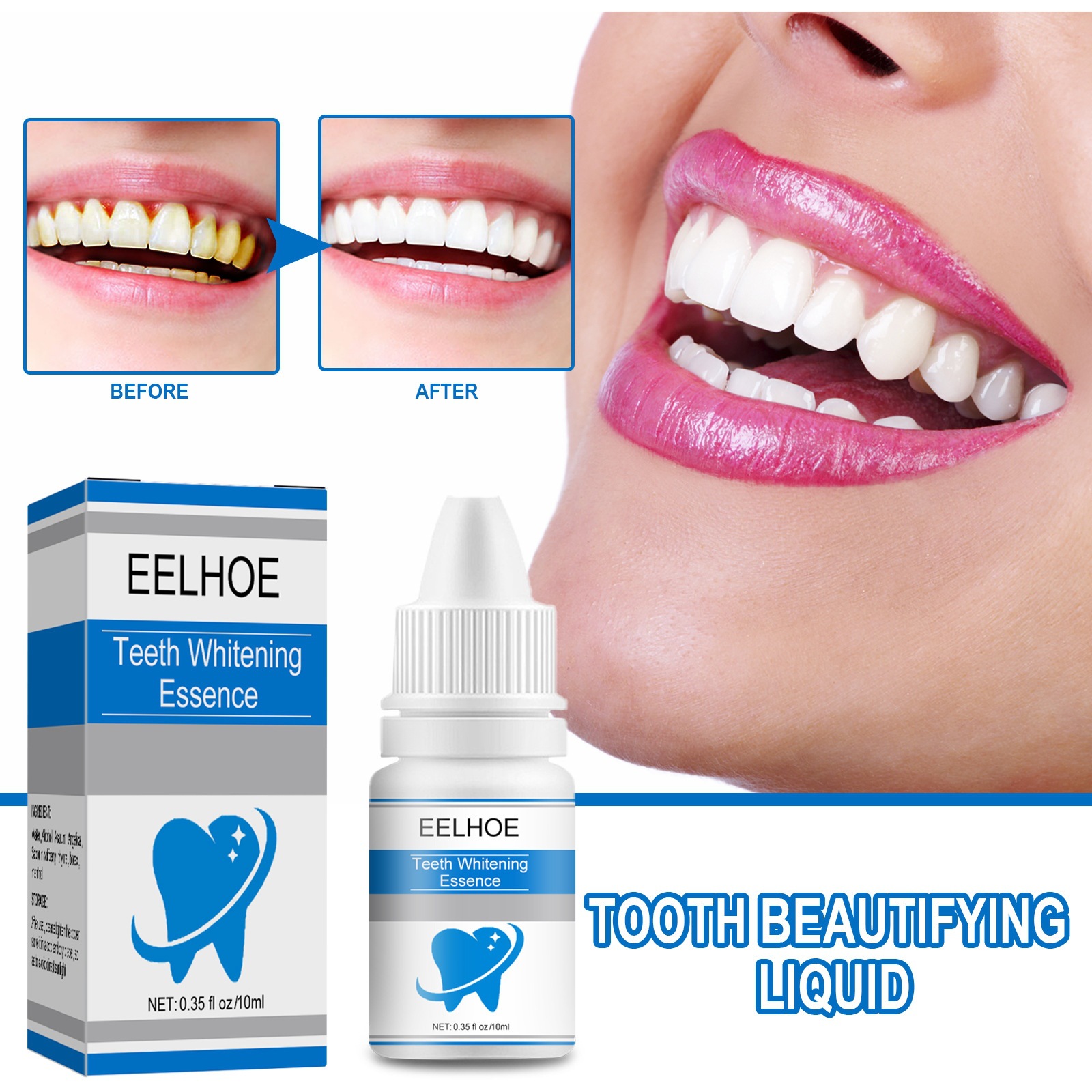 [Hoàn Tiền 20%] Tinh Chất Tẩy Trắng Răng Làm Sạch Răng Miệng Khử Mùi Hôi Miệng Oral Teeth Whitening Essence