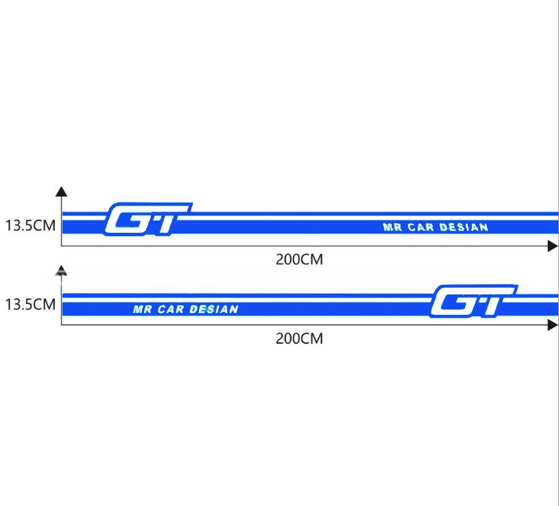 [HCM]Tem dán sườn xe phong cách thể thao GT (xanh)