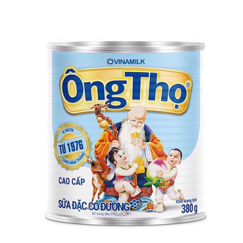 Sữa đặc Ông Thọ trắng nhãn xanh lon 380g