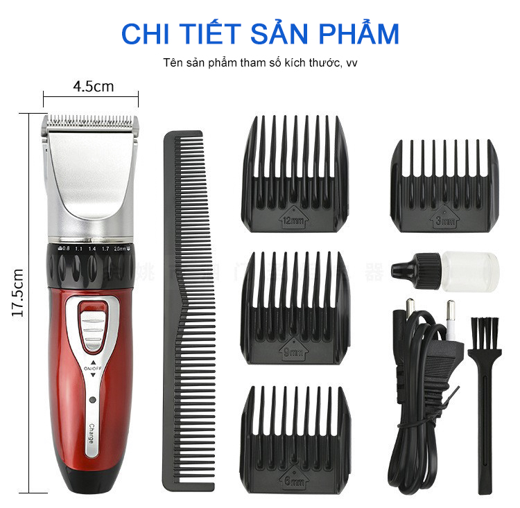 Tông Đơ Cắt Tóc Jichen – Máy Hớt Tóc Đa Năng