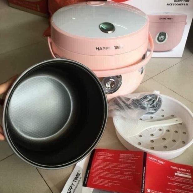Nồi cơm điện Sunhouse HappyTime 1.8L HTD8521P [MÀU HỒNG SIÊU XINH]