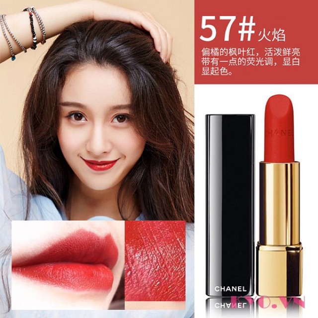 Son Chanel 57 Rouge Feu – Đỏ cam