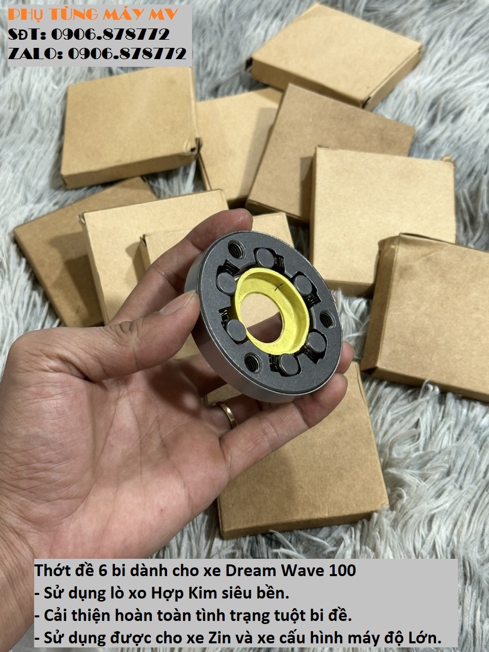 Thớt đề 6 bi dành cho xe Dream Wave 100