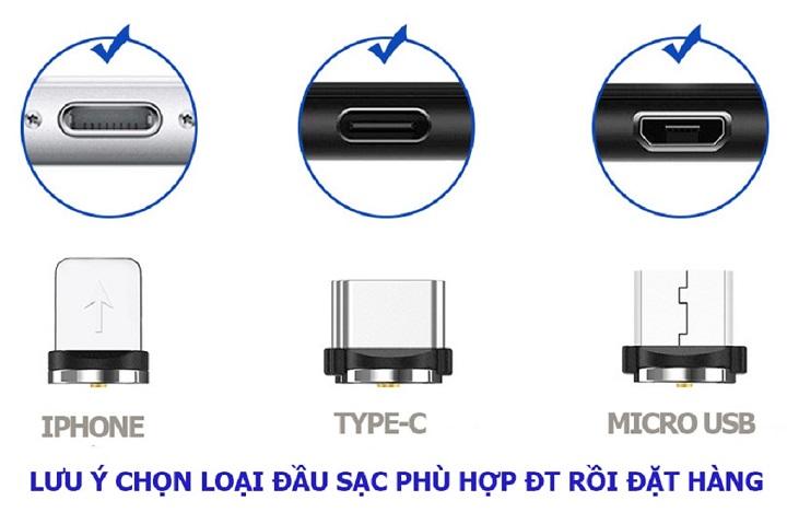 Cáp Sạc Nhanh Từ Tính Cho IPhone / TYPE-C/ MICRO