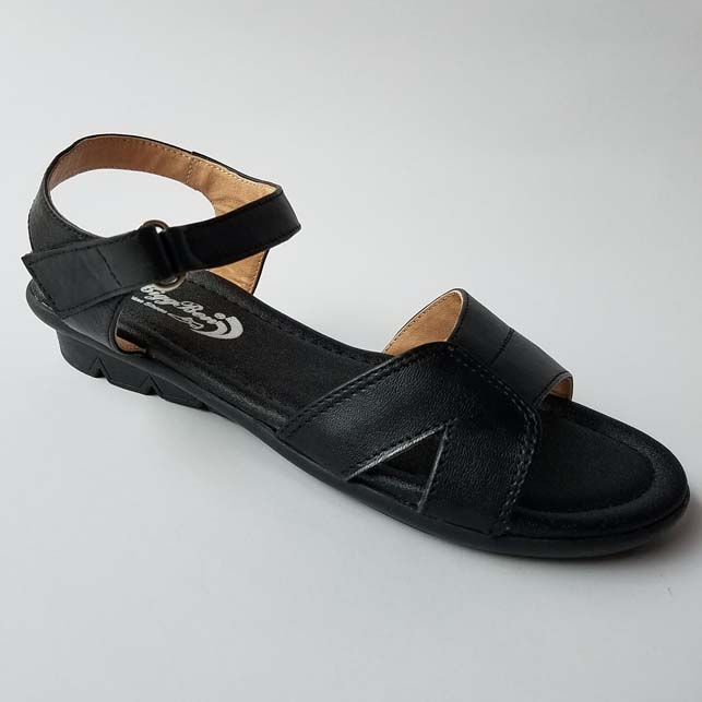 Giày Sandal Nữ Đế Bệt BIGBEN Da Bò Thật Cao Cấp