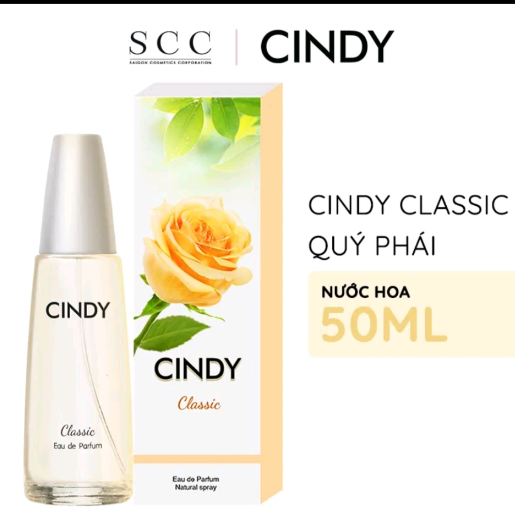 NƯỚC HOA CINDY EAU DE PARFUM 5 MÙI HƯƠNG 50ML.
