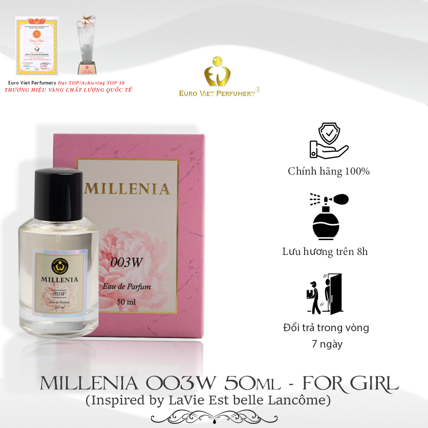 Nước hoa MILLENIA 003W  NƯỚC HOA NỮ 10ml-50ml