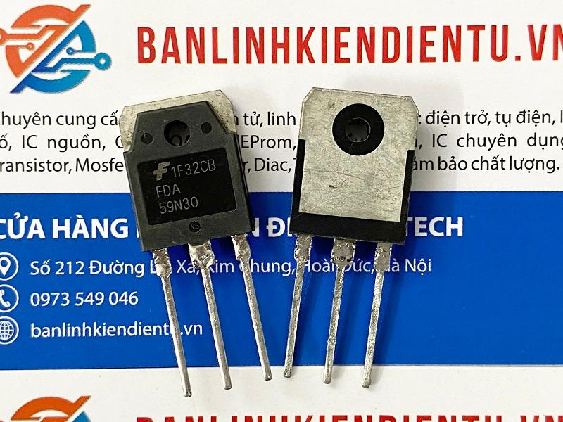 Fda59n30 mosfet kênh n 59a 300v to-3p tháo máy