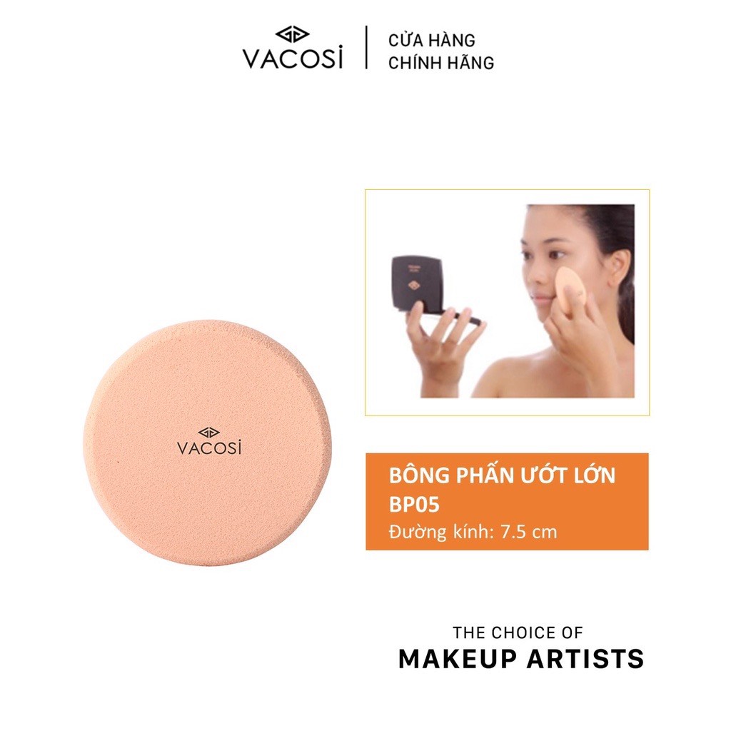 Bông phấn tròn lớn Vacosi