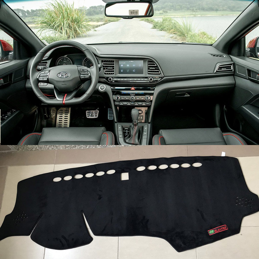 Thảm Taplo HUYNDAI ELANTRA Chống Trượt 3 Lớp  2016- 2020 CHẤT LIỆU NHUNG MỊN Loại 1