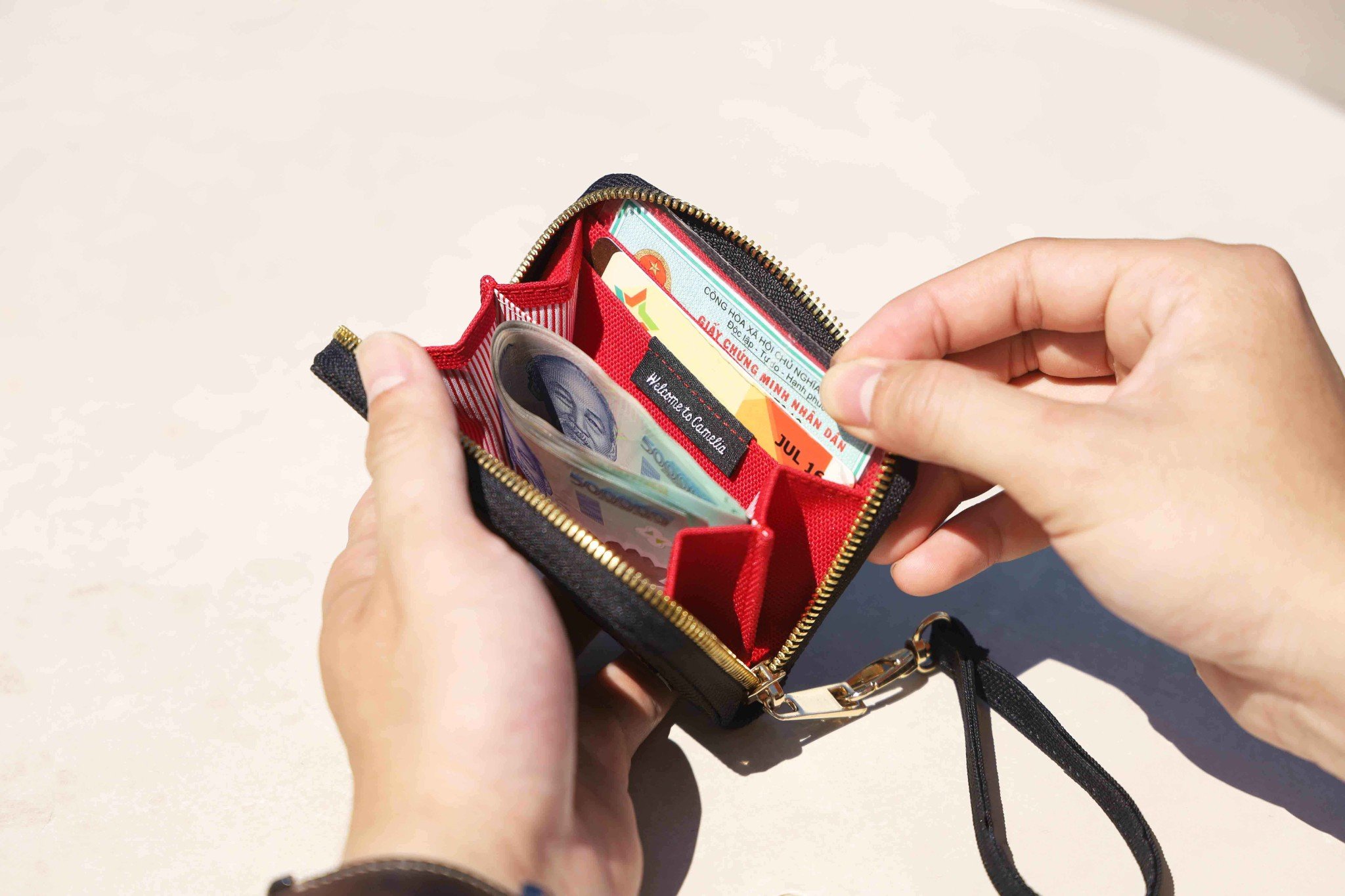 Ví vải CAMELIA BRAND® Mini Zipper Wallet