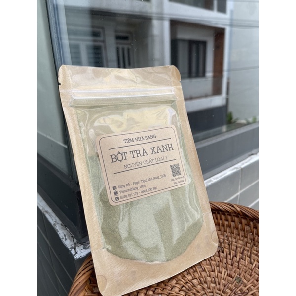 Bột trà xanh đắp mặt nguyên chất 50gr