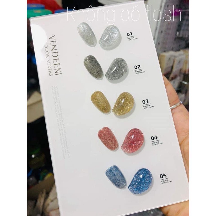Sơn gel nhũ flash vendeeni siêu sáng chai 15ml lẻ chai