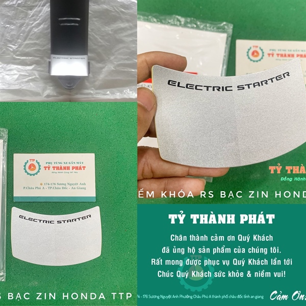 Tem Yếm Khóa RS bạc zin (Miếng) honda