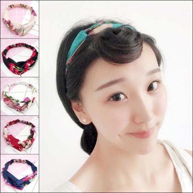 Băng đô turban hoa lụa