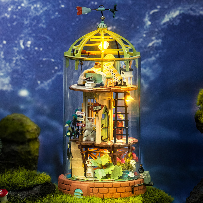 [BẢN QUỐC TẾ TIẾNG ANH] Mô hình nhà DIY Doll House Robotime Mysterious World DS001 - DS004 Glass Miniature Kèm Bộ dụng cụ và Keo dán