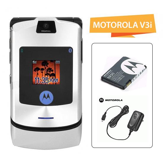 Điện thoại Motorola V3i nắp gập (CHÍNH HÃNG - Bàn phím thép - Kèm Pin Sạc)