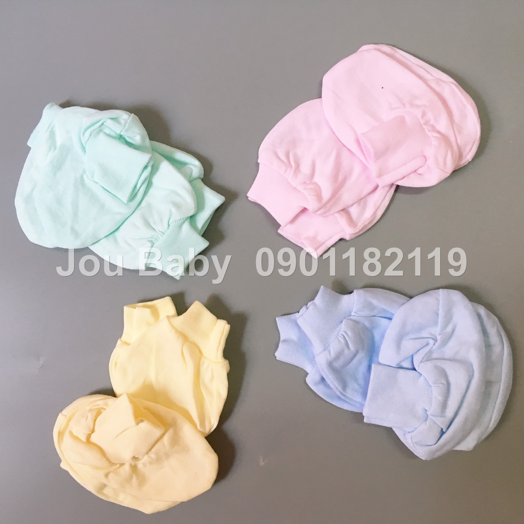 Combo 5 bộ bao tay chân bo jou vải cotton mịn đẹp