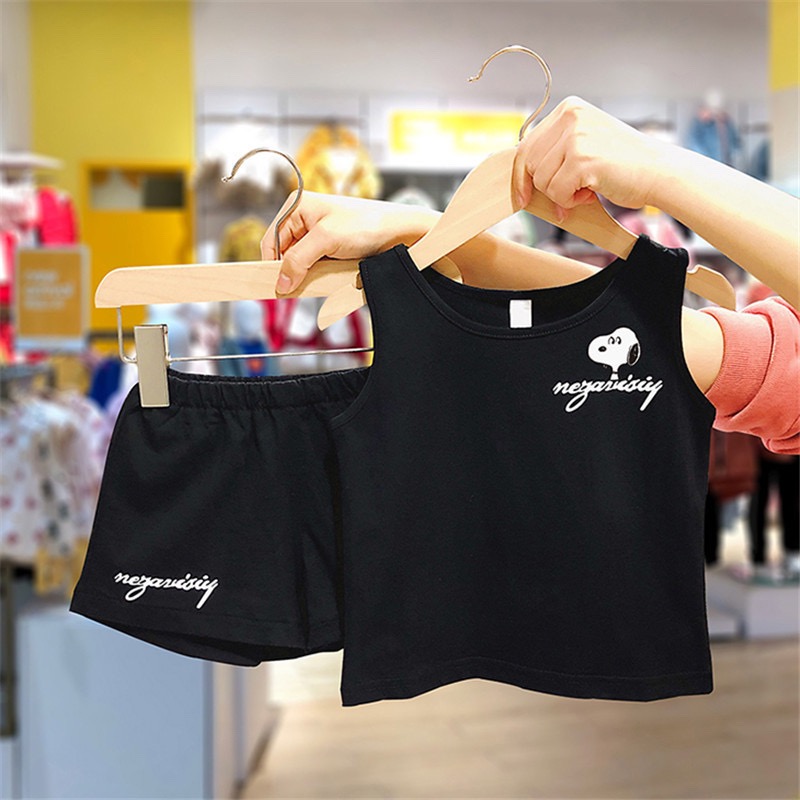 Bộ Ba Lỗ Sát Nách Cho Bé Trai Bé Gái Mặc Đều Xinh In Chú chó Snopy chất Cotton cao cấp - SUMO CITY