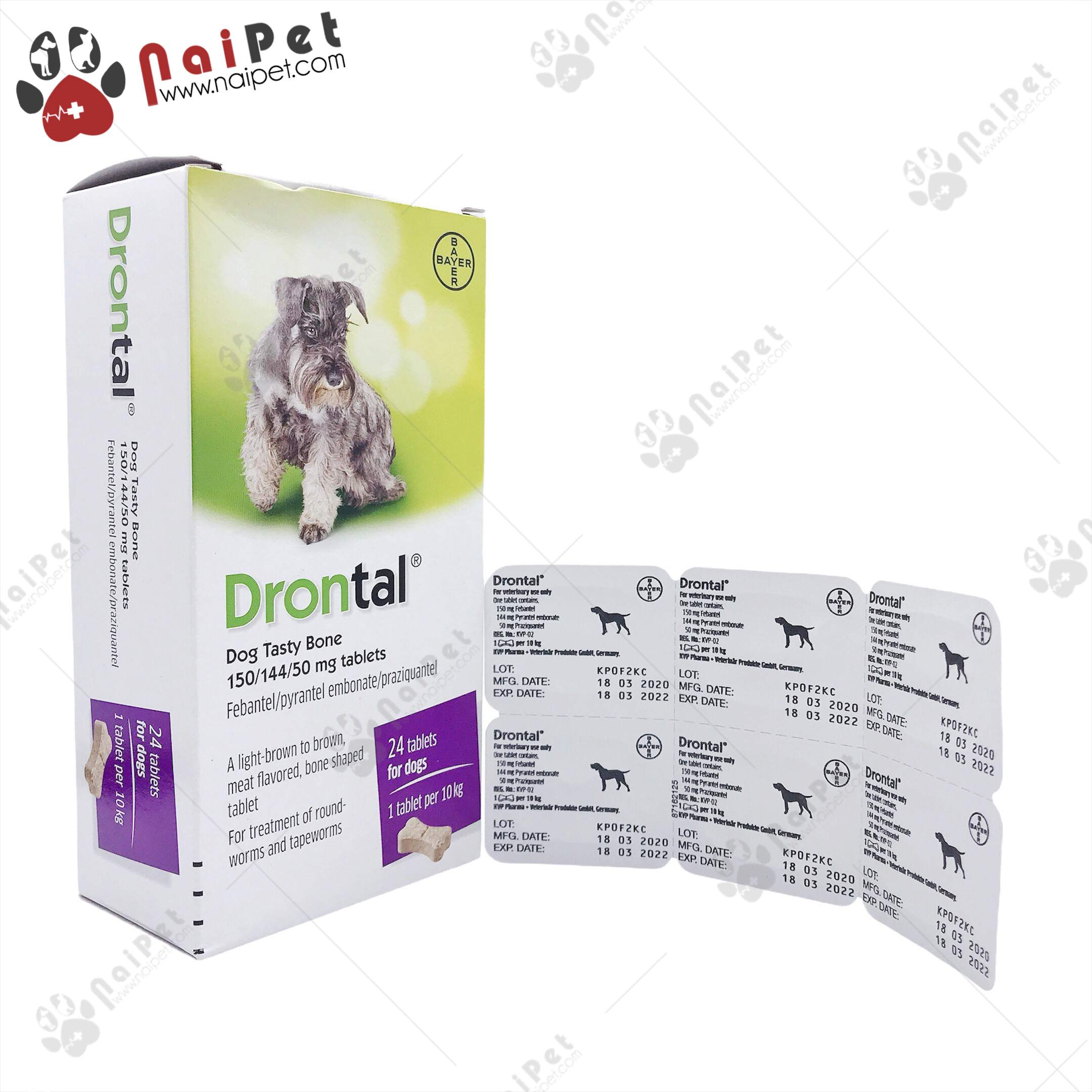 Viên Tẩy Giun Sán Cho Chó Drontal Plus Hãng