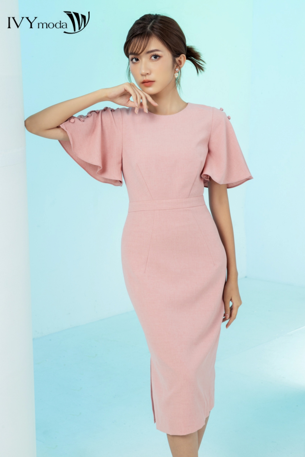 Đầm ôm cánh tiên IVY moda MS 48M7664