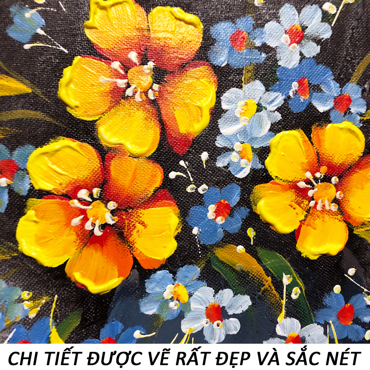 Tranh Sơn Dầu - Sắc Màu Rực Rỡ 04 - Tranh Minh Hiền (VẼ TAY 100% - KHUNG GỖ)