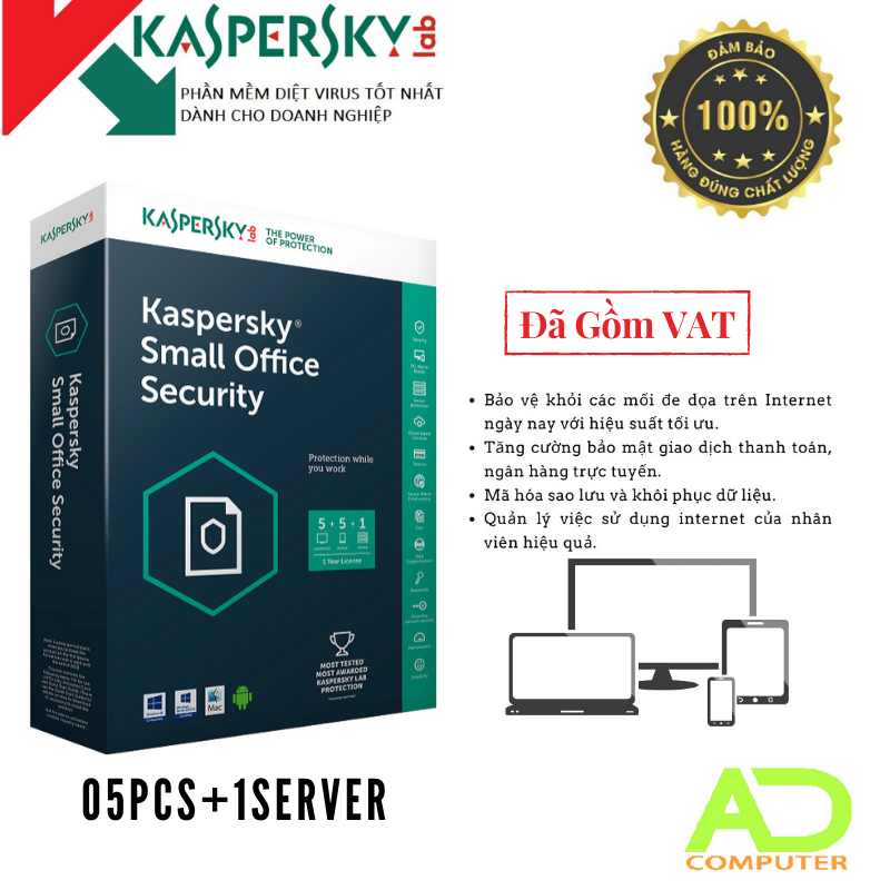 Kaspersky Small Office Security 05Pcs+1Servercho doanh nghiệp nhỏ