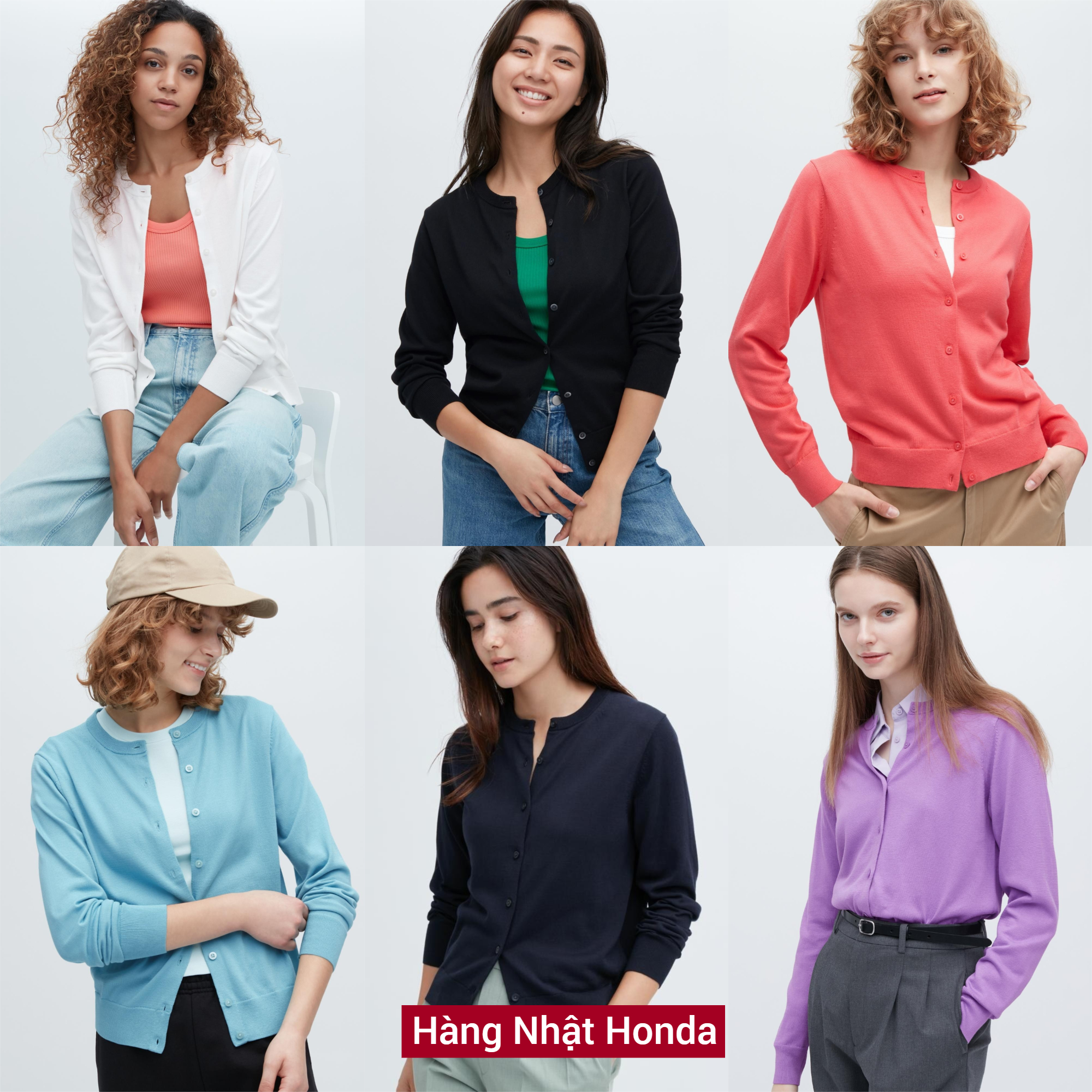 [Auth UniqIo] Áo Khoác Len Cardigan Nữ - Tag Nhật