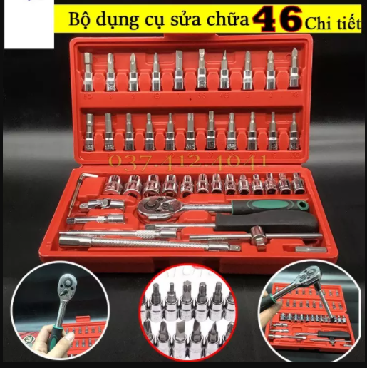 Bộ dụng cụ vặn siết ốc vít đa năng 46 món. tool kit repaire